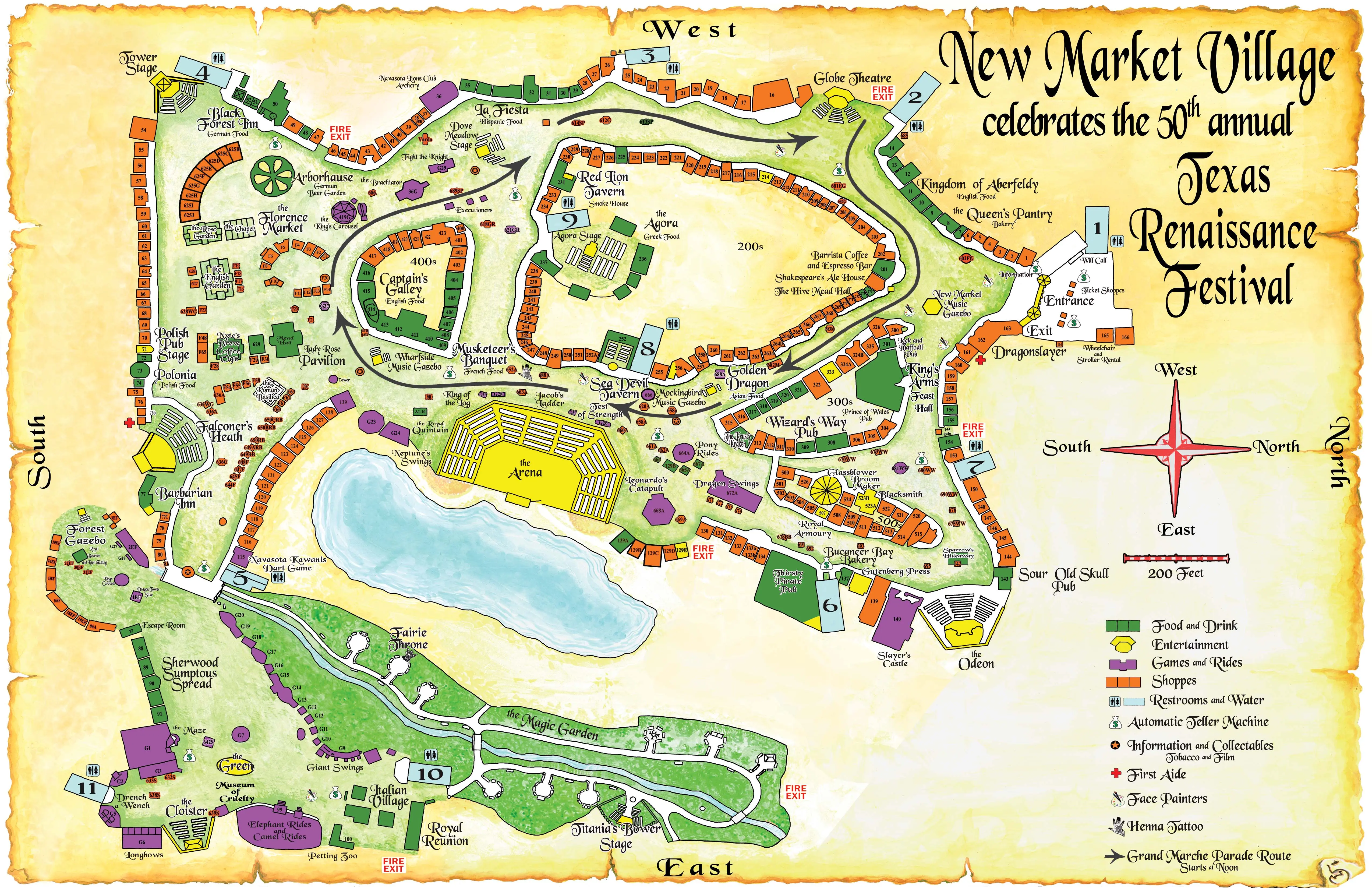 Map of Texas Renaissance Festival